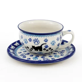 Filiżanka i spodek F31 0,2l <br> 1771X Czarny kot